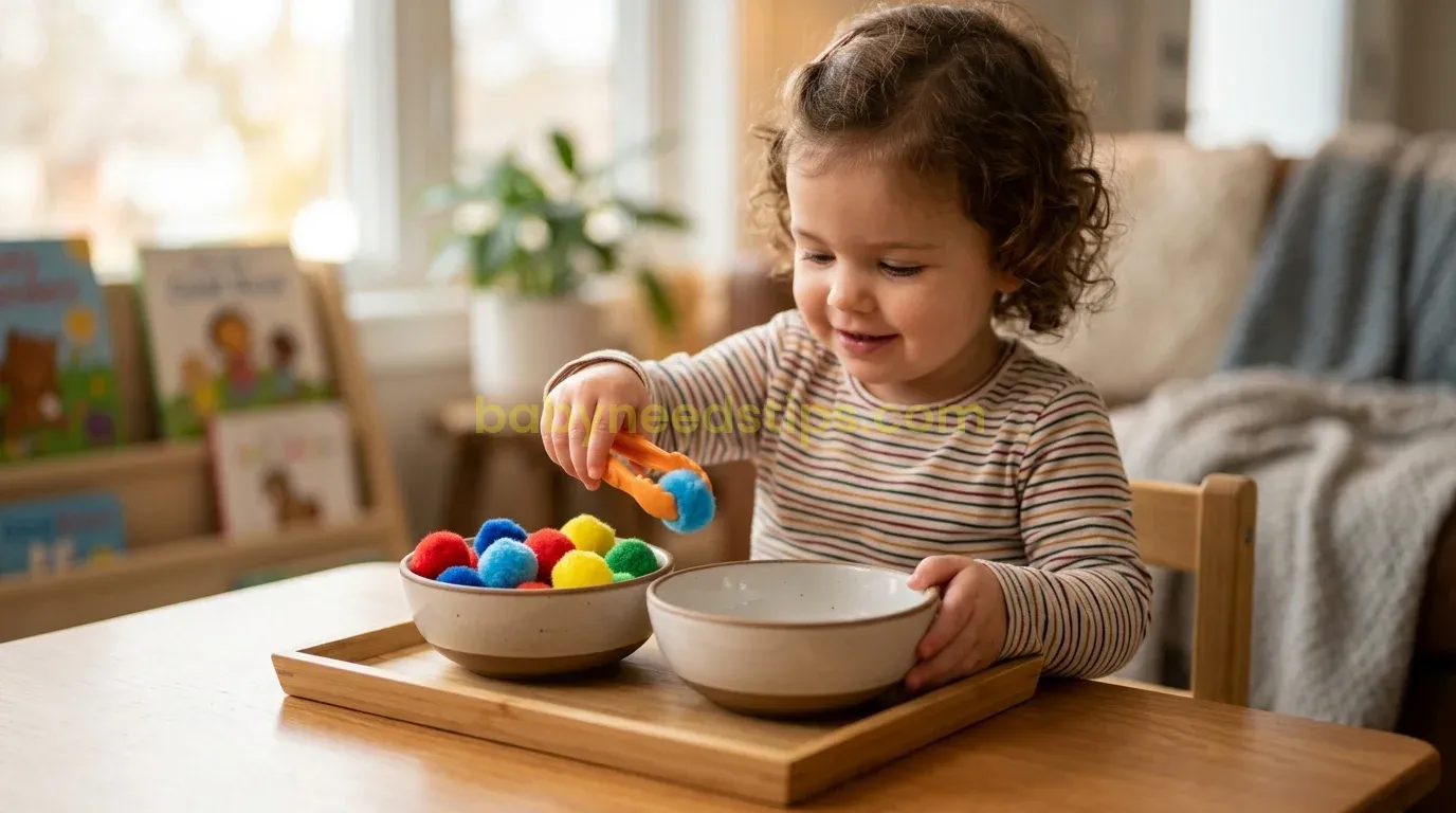 Illustration for blog section about: 15 Easy Fine Motor Skills Activities for Toddlers Using Househo