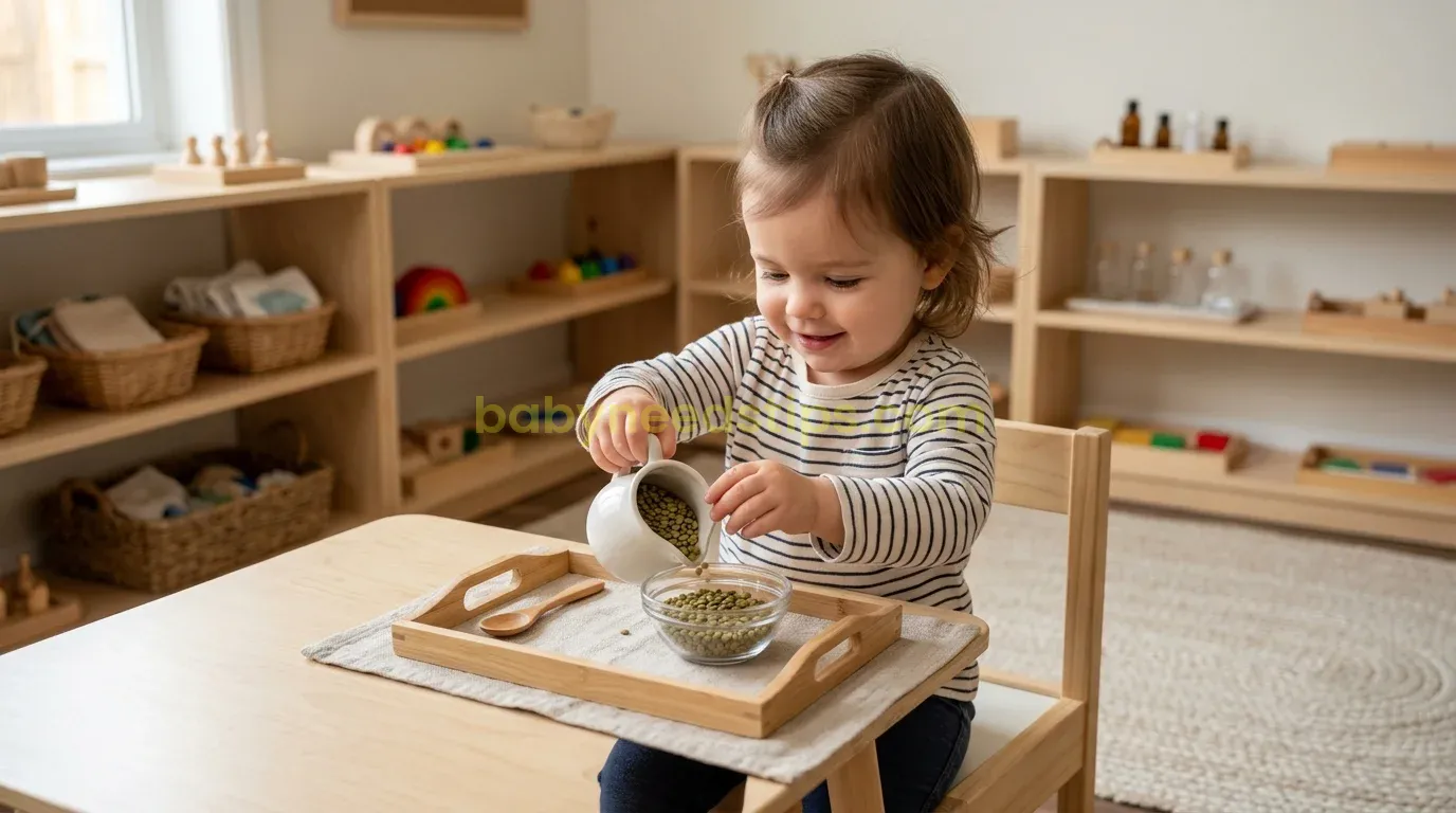 Illustration for blog section about: Best Montessori Activities for 18-Month-Olds to Foster Independ